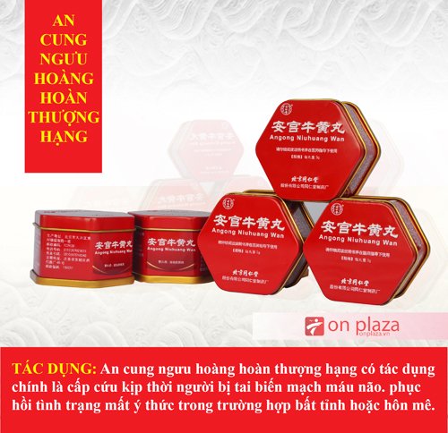 an cung ngưu hoàng hộp thiếc đỏ