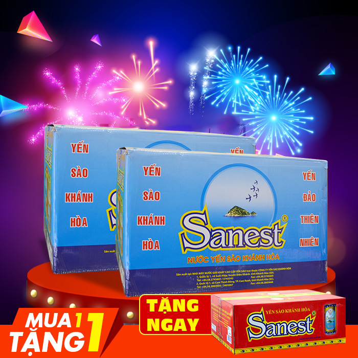Thùng nước yến sào sanest Khánh Hòa có đường